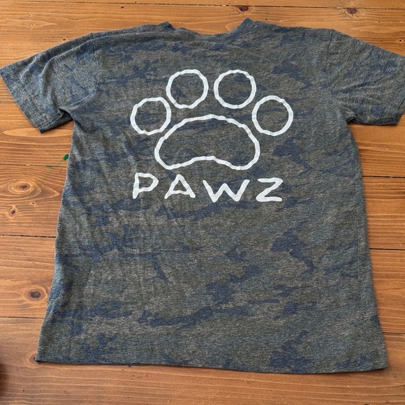 PAWZ Blue and Gray Camo Short Sleeve Tee - Picture 6 of 7